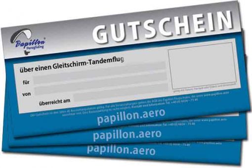Gleitschirm-Tandemflug Gutschein 
