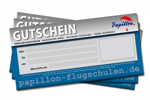 Papillon Wertgutschein (im Wert von 25 - 125 EUR wählbar) 